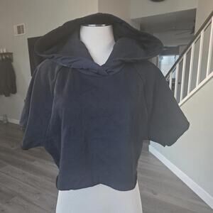 Alo Yoga Cropped In The Air Short Sleeve Hoodie - BlackWomen's Size Medium New